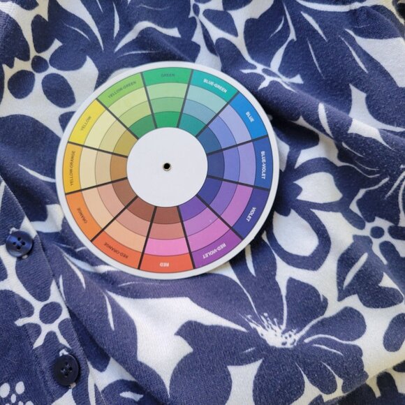 Denim Co Womens Top 3X Short Sleeve Blue White Floral Button Up FLO124E - Picture 8 of 8